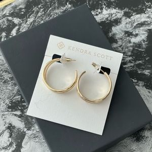 Gold Kendra Scott hoops - never used
